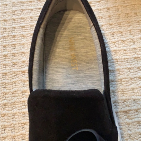 SOLD Nine West Bow SlipOn Sneaker 7.5 Black Suede - Picture 5 of 7